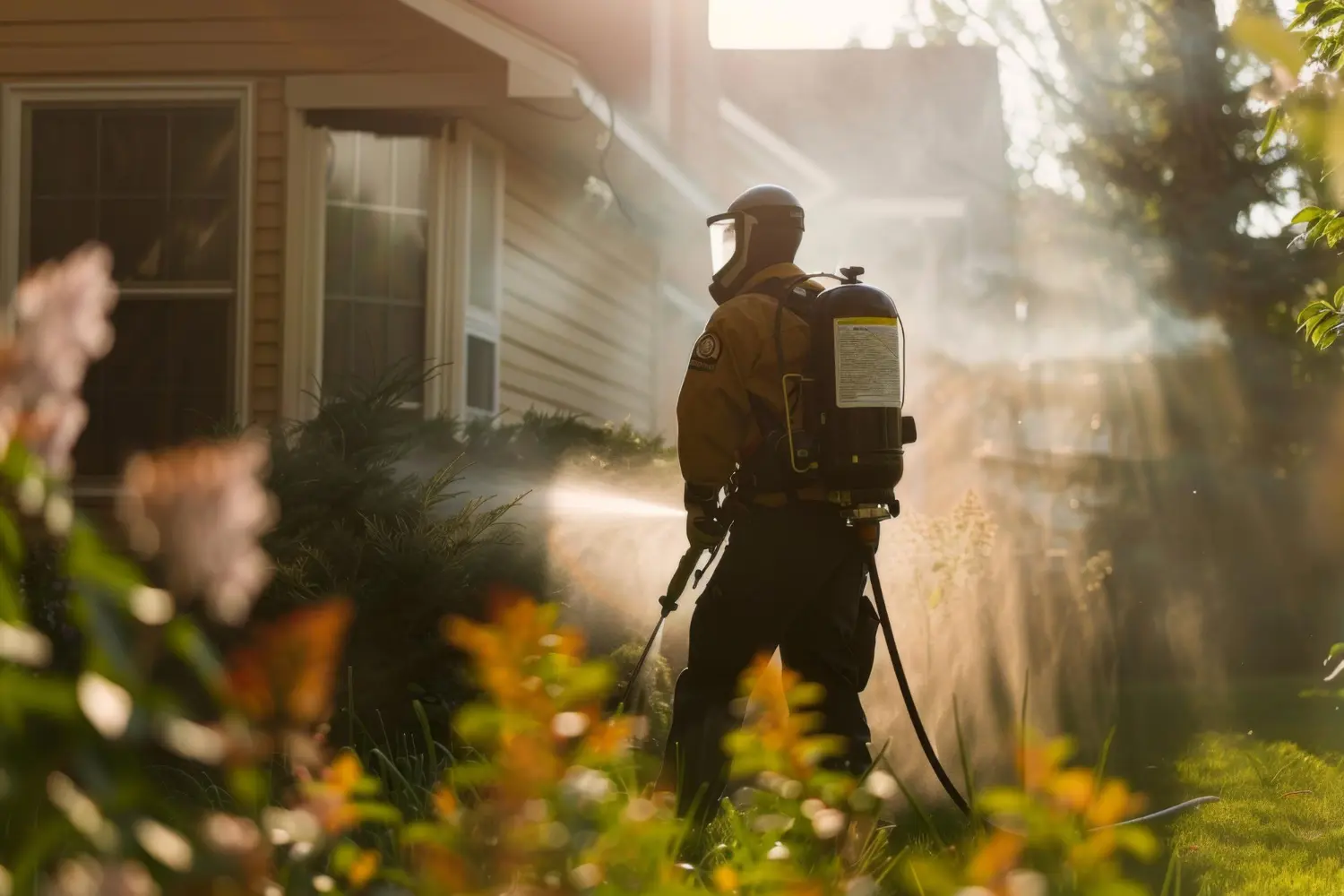 Canal Town Pest Solutions treating a Chesapeake City property for mosquitoes and ticks